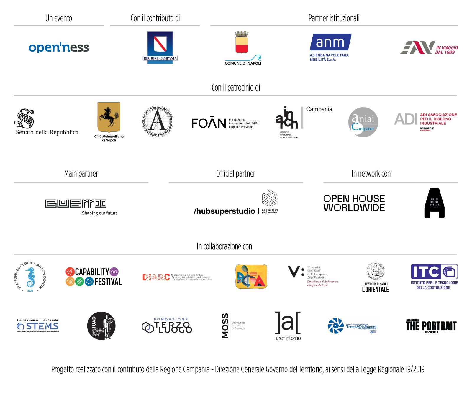 Colophon Open House Napoli 2025